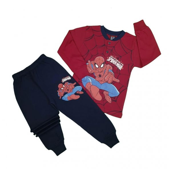 Erkek Çocuk Pijama Takımı 4-7 Yaş Kırmızı