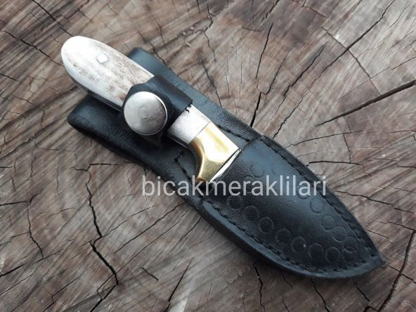MİNİ AV BIÇAĞI-11,5CM-2,5MM-EL İŞÇİLİĞİ GEYİK BOYNUZU - 2