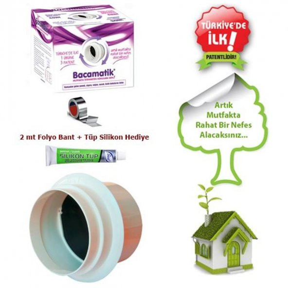 Bacamatik Aspiratör Davlumbaz Baca Klapesi Silikonlu Set - 8