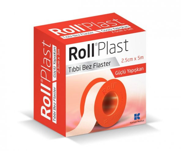 Roll Plast Çinko Oksitli Tıbbi Flaster 2.5Cm X 5M
