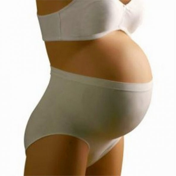 Bebefox Dikişsiz Özel Destekli Hamile Külodu Krem SMALL