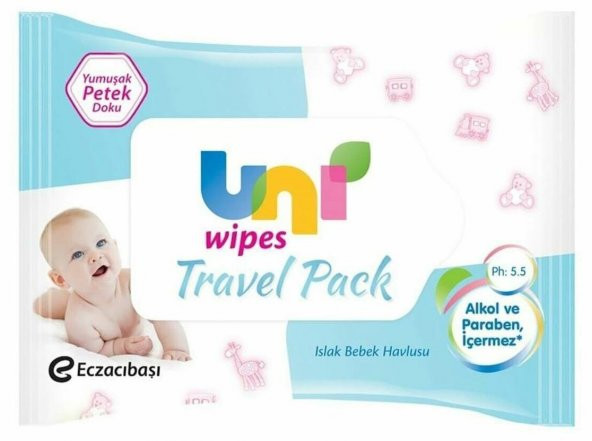 Uni Wipes Travel Pack Islak Havlu 15 Li