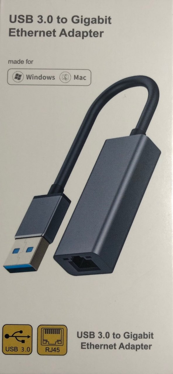 USB 3.0 GİGABİT ETHERNET ADAPTÖR