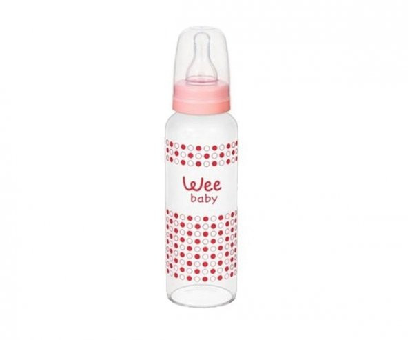 Wee Baby Isıya Dayanıklı Cam Biberon 240ml / Pembe