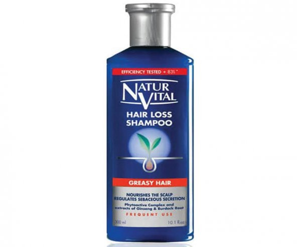 Natur Vital Hair Loss Saç Dökülmesine Karşı Şampuan Yağlı Saçlar İçin 300 ML
