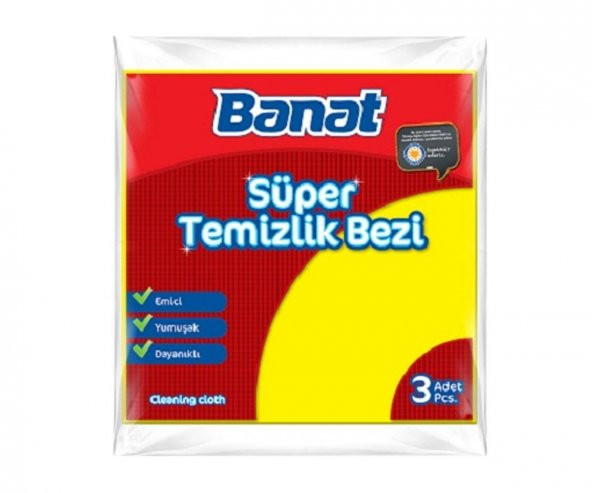 Banat Süper Temizlik Bezi 3 Adet