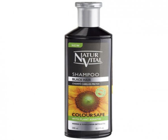 Natur Vital Siyah Renk Koruyucu Paraben İçermez Organik Renkli Şampuan
