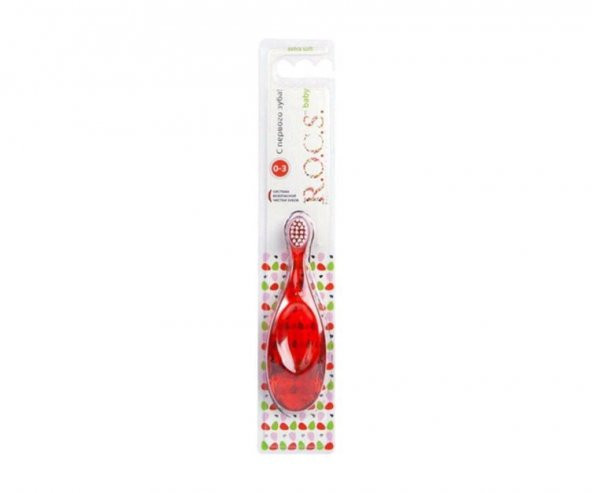 Rocs Baby 0-3 Yaş Bebek Diş Fırçası - Kırmızı