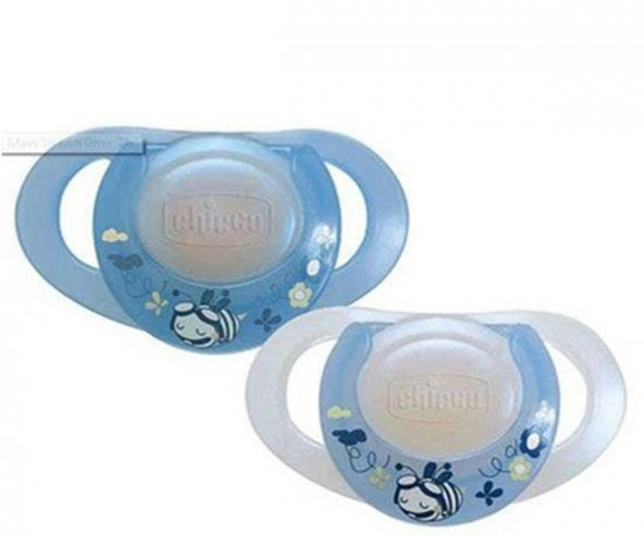 Chicco Physioring Mavi Silikon 4 ay+ 2Lı