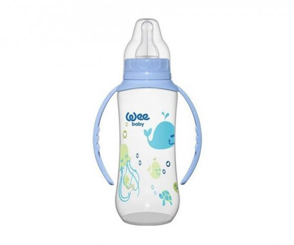 Wee Baby 745 Kulplu Pp Biberon 270Ml - Mavi
