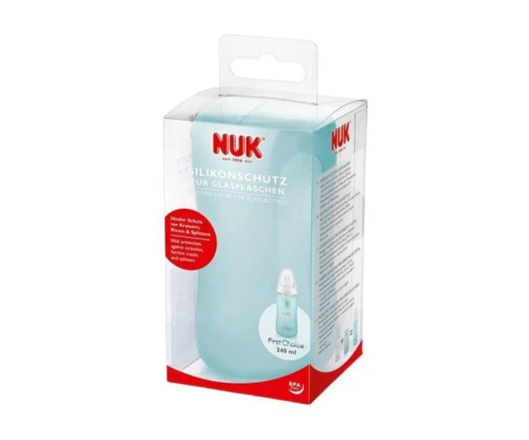 Nuk Silikon Biberon Kılıfı - Mavi