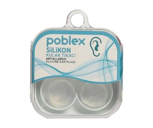 Poblex Silikon Kulak Tıkacı - Kulak Koruyucu Tıpası Saf Silikon 2li