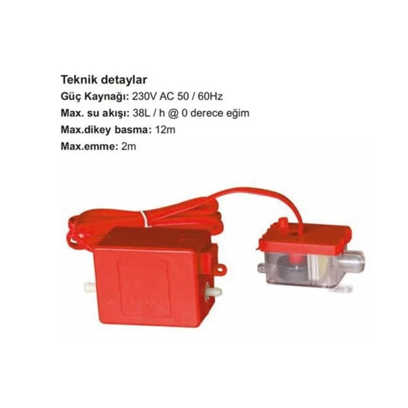 Rothenberger Romaxi Süper Silent Klima Drenaj Pompası (Su Akışı 38L/h Dikey Basma 12 MT ) 1099901