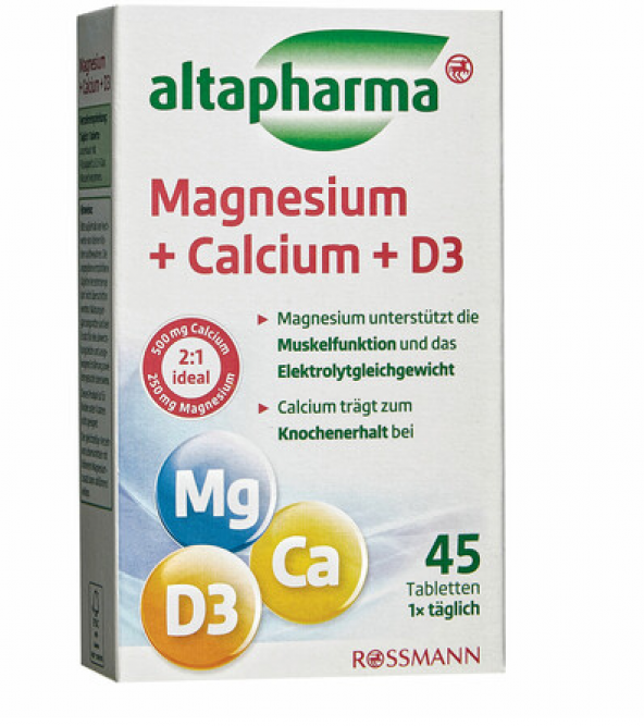 Altapharma Magnezyum Kalsiyum Vitamin D İçeren Takviye Edici Gıda