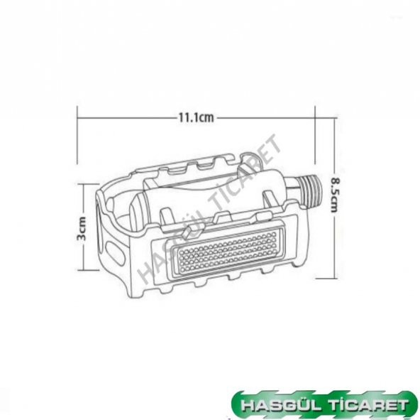 HSGL BİLYALI SİYAH PEDAL DAR ALUMİNYUM - 5