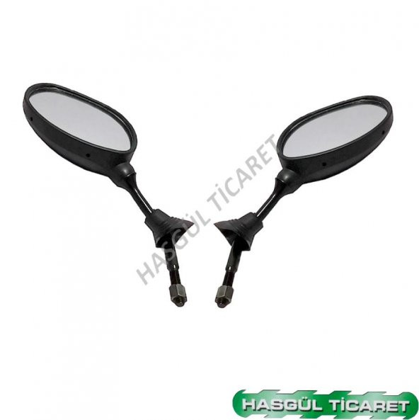 HSGL MOTORSİKLET SİYAH ACTİVA FİEM AYNA 8 MM - Resim 2