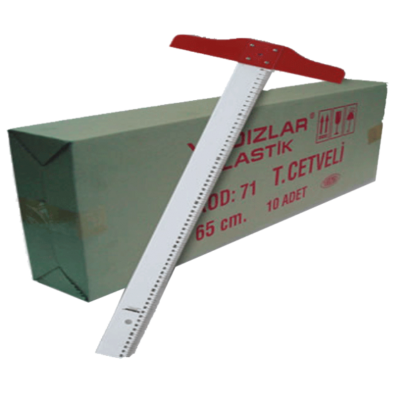 Yıldızlar Plastik T Cetvel 65 cm, 1 Adet
