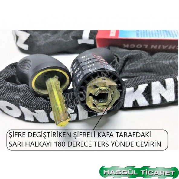 HSGL BİSİKLET  6 X1200 ZİNCİR KİLİT ( ŞİFRELİ ) - 3