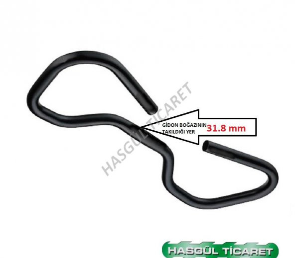 HSGL ALUMİNYUM KELEBEK GİDON SİYAH 31.8 mm - 2