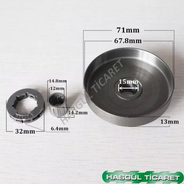 MOTORLU TESTERE ZİNCİR DİŞLİ KAMPANASI (RİMLİ) - 3