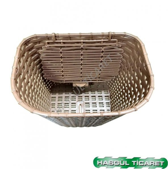 Hsgl Bisiklet Ön sepet Hsır Görünümlü Plastik Kahverengi 26 jant - 3