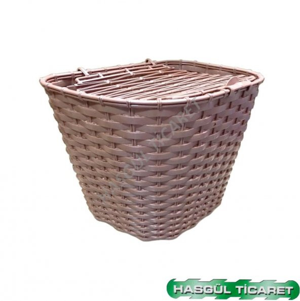 Hsgl Bisiklet Ön sepet Hsır Görünümlü Plastik Kahverengi 26 jant - 4