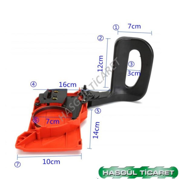 HSGL MOTORLU TESTERE YAN KAPAK (FREN KOLU) 4500/5200 - 3