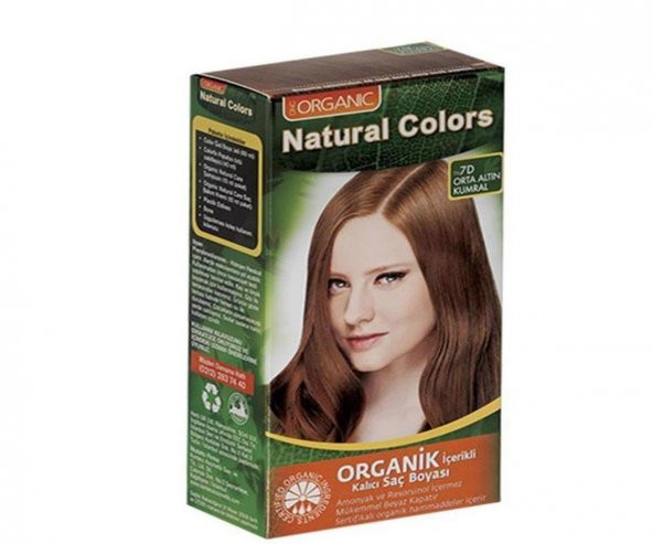 Natural Colors 7D Orta Altın Kumral Organik Saç Boyası