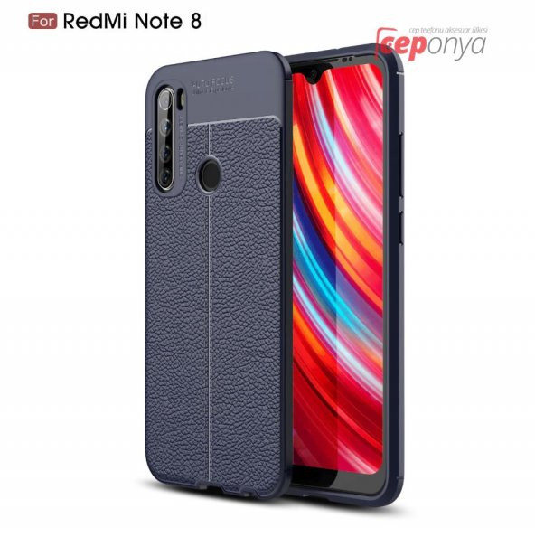 Xiaomi Redmi Note 8 Kamera Korumalı Deri Görünümlü Silikon Kılıf - 4