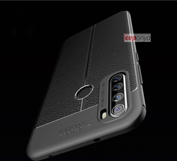 Xiaomi Redmi Note 8 Kamera Korumalı Deri Görünümlü Silikon Kılıf - 7
