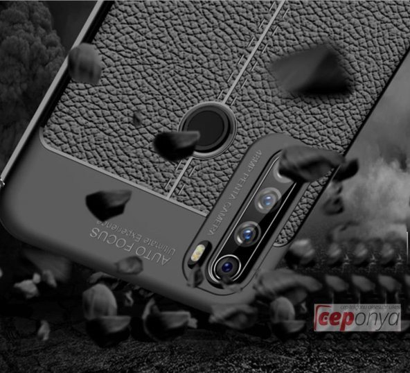 Xiaomi Redmi Note 8 Kamera Korumalı Deri Görünümlü Silikon Kılıf - 8