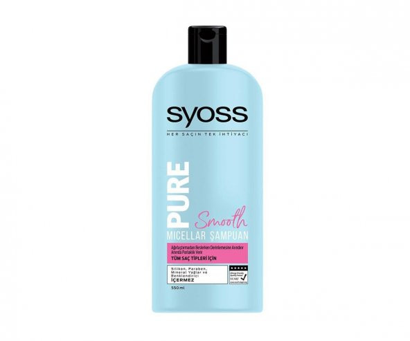 Syoss Pure Smooth Micellar Şampuan 550 Ml