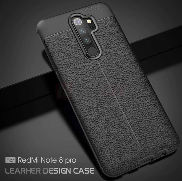 Xiaomi Redmi Note 8 Pro Kılıf Deri Desenli Kamera Korumalı Silikon - 2