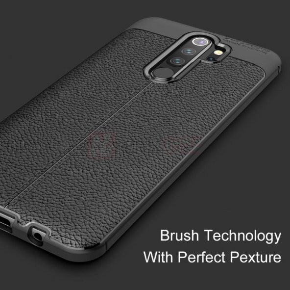 Xiaomi Redmi Note 8 Pro Kılıf Deri Desenli Kamera Korumalı Silikon - 3
