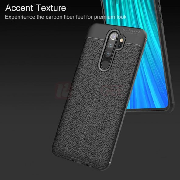 Xiaomi Redmi Note 8 Pro Kılıf Deri Desenli Kamera Korumalı Silikon - 6