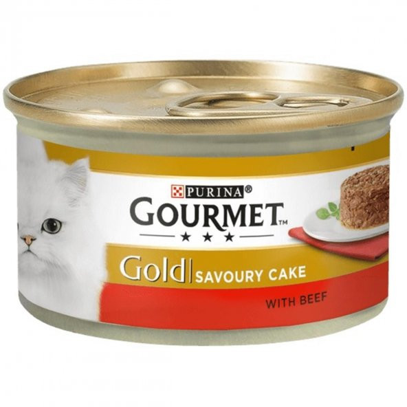 Gourmet Gold Savoury Cake Sığır Etli Domatesli Kedi Konservesi 85 Gr