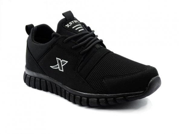 Xstep Erkek Spor Ayakkabı Siyah - İnce Bağcık