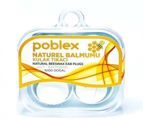 Poblex Naturel Balmumu Kulak Tıkacı - Kulak Koruyucu Tıpası 4lü