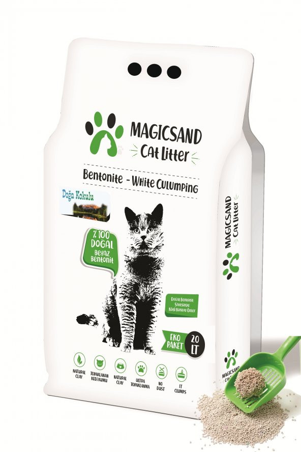 Magicsand Cat Litter Doğa kokulu Kedi Kumu 20 lt İnce Taneli