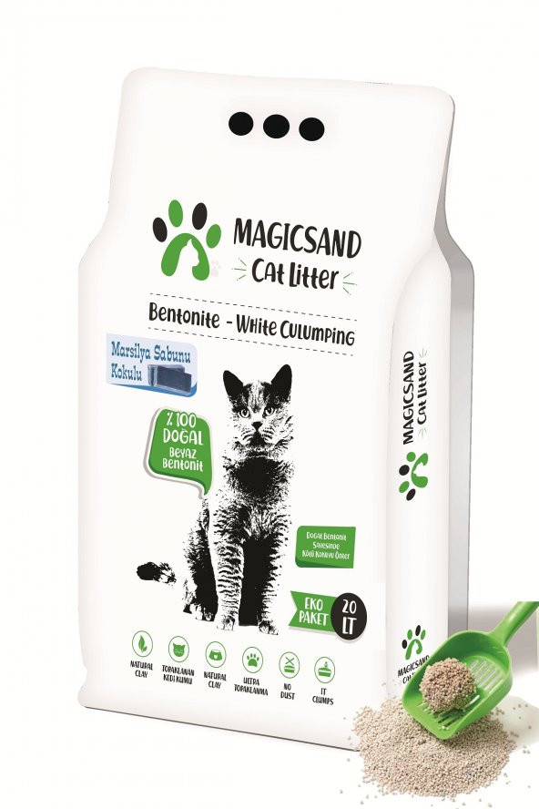 Magicsand Cat Litter Marsilya Sabun kokulu Kedi Kumu 20 lt