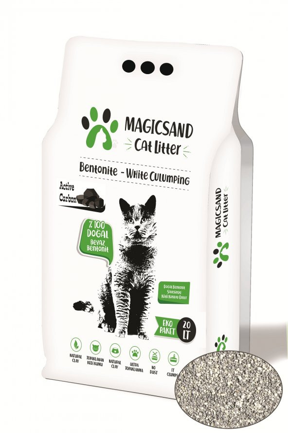 Magicsand Cat Litter Active Carbon Kedi Kumu 20 lt