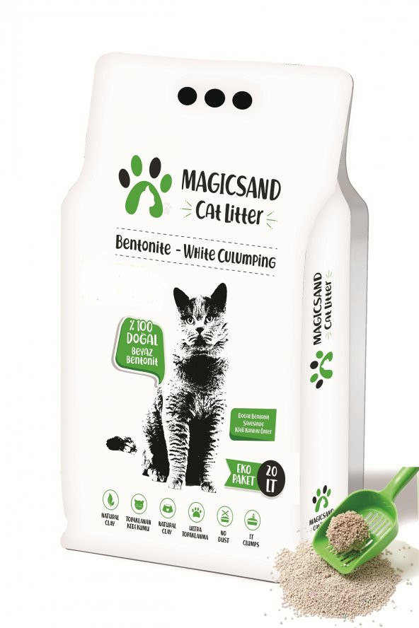 Magicsand Cat Litter Kokusuz Kedi Kumu 20 lt ince taneli