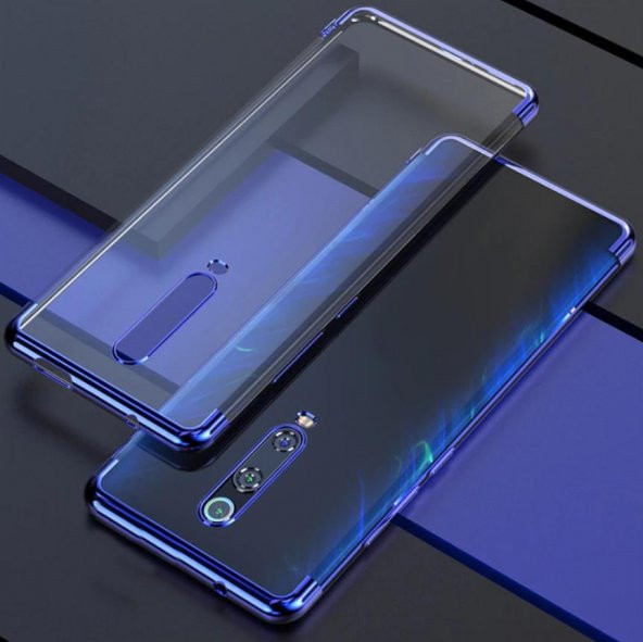 Oppo RX17 Pro Köşeleri Renkli Şeffaf Kamera Korumalı Kılıf - 5