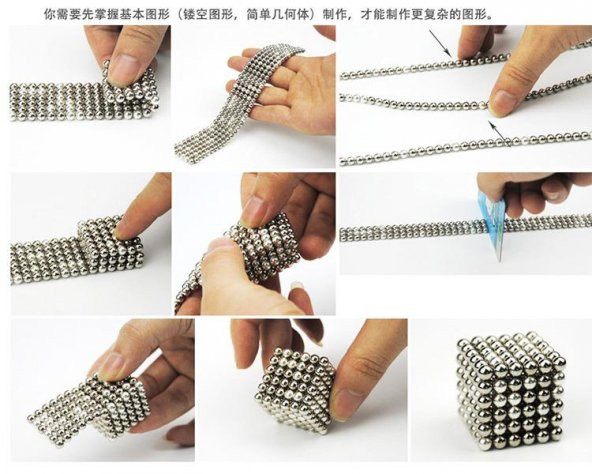 6 FARKLI KARIŞIK RENKLİ SİHİRLİ MANYETİK TOPLAR NEODYUM MIKNATIS BİLYE 216 ADET 5 MM NEO CUBE Neodymium - 5