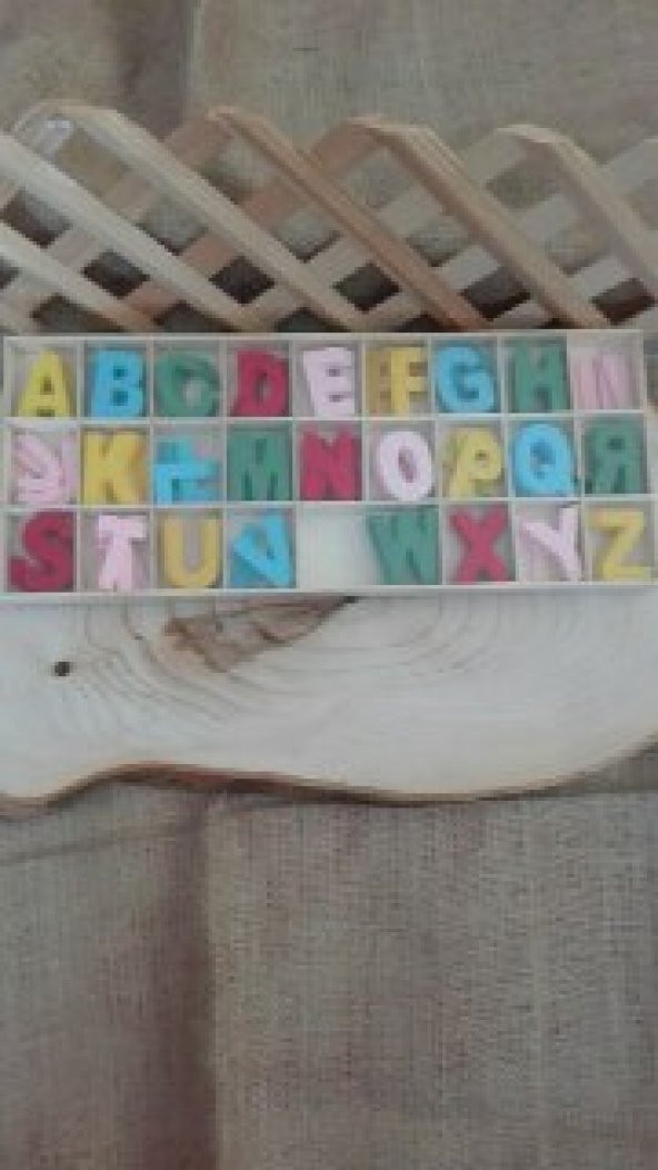 Ahşap Renkli Harfler - 2