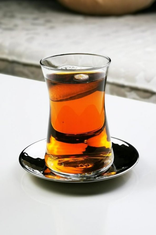 Orijinal El Dövmesi Bakır Çay Tabağı 6 Adet - 2