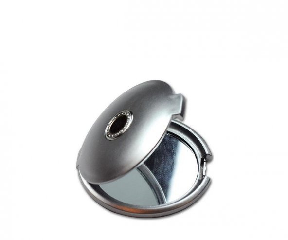 Nascita Gri Yuvarlak Cep ve Çanta Makyaj Aynası