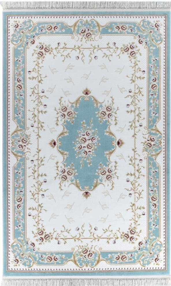 Türkmen Versage Klasik Halı 10324 Mavi Beyaz 160x230 cm