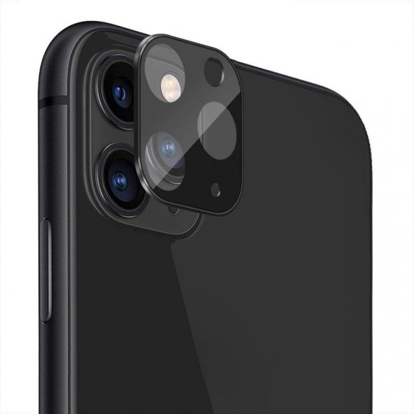 iPhone 11 Pro Max - 11 Pro 3D Metal Kamera Koruyucu