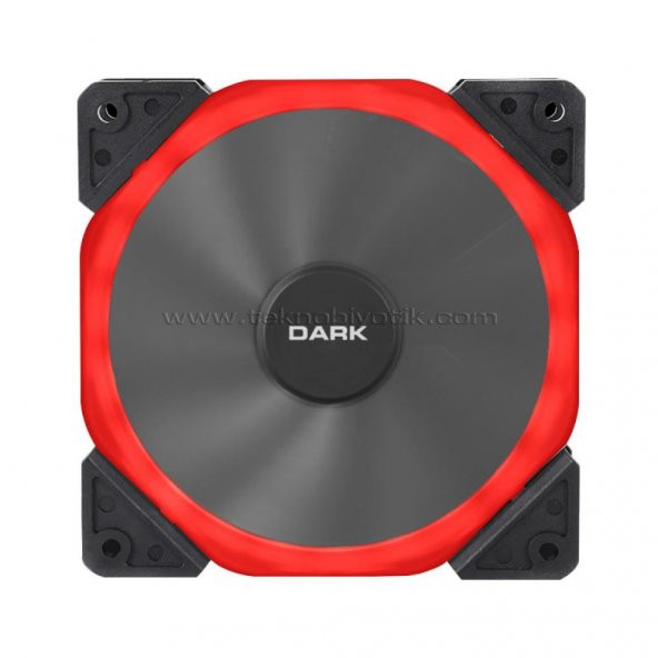 Dark Solid Altıgen Tasarımlı 12cm Kırmızı LEDli Kasa Fanı (DKCCFB125R)
